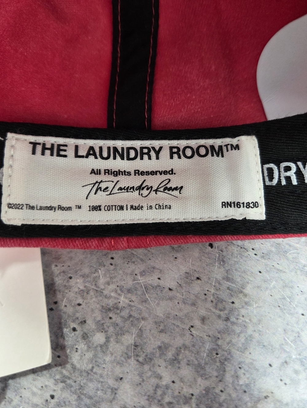 The Laundry Room Official Trademark Logo Papa Cap Hat In Vintage Red — image 3 of 5
